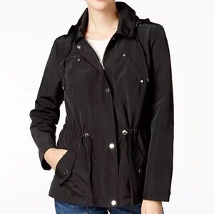 Charter Club Water-Resistant Hooded Anorak Jacket, Small Petite
